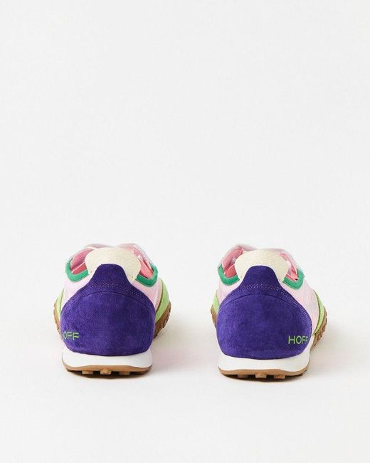 Oliver Bonas Pink Hoff Color Block Pelican Bird Retro Sneakers