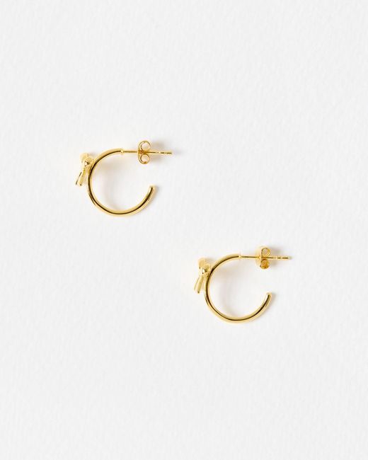 Oliver Bonas Metallic Paloma Bow Hoop Earrings