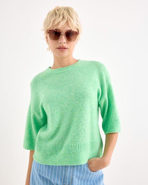 Oliver Bonas Green Crew Neck Knitted T-shirt, Size 10