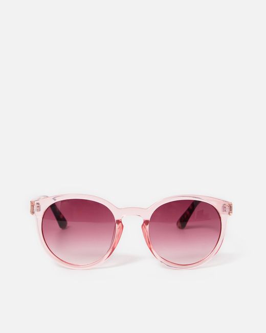 Oliver Bonas Pink Preppy Crystal Round Sunglasses