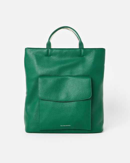 Oliver Bonas Green Jackie Front Pocket Backpack