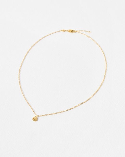 Oliver Bonas White Django Cat Charm Pendant Necklace