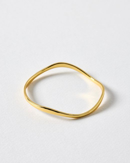 Oliver Bonas Metallic Ona Ripple Wave Bangle