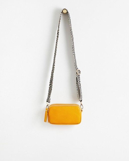 Oliver Bonas Naha Ochre Phone Crossbody Bag Mini in Yellow (White) Lyst
