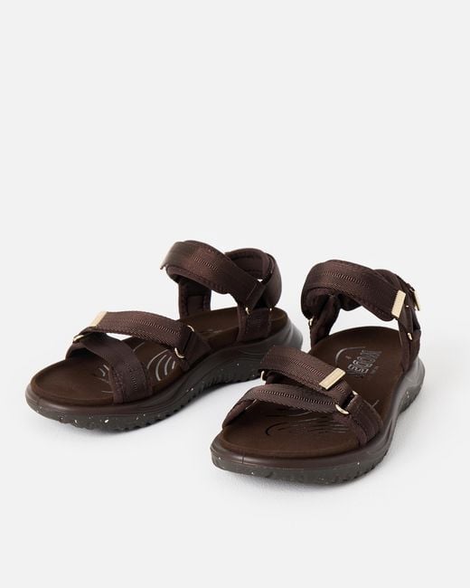 Woden Brown Solvej Chocolate Velcro Chunky Sandals, Size 3