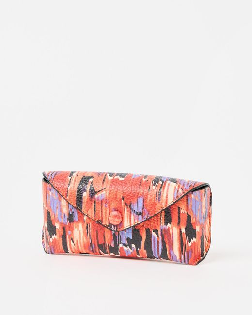 Oliver Bonas Red Abstract Sunglasses Case
