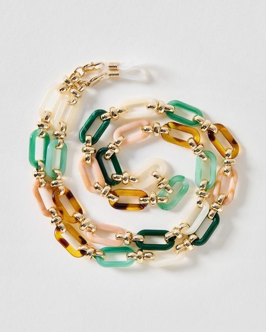 Oliver Bonas Metallic Bianca Resin Glasses Chain