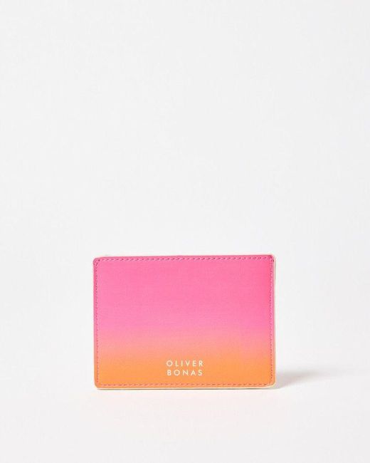 Oliver Bonas Pink Ombre & Orange Card Holder