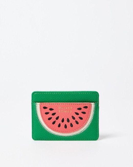 Oliver Bonas Green Watermelon Slice Card Holder