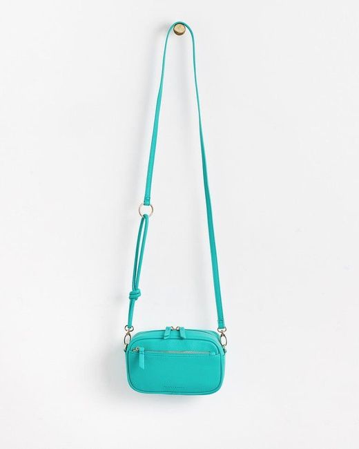 Oliver Bonas Sabina Turquoise Mini Camera Crossbody Bag in Blue Lyst