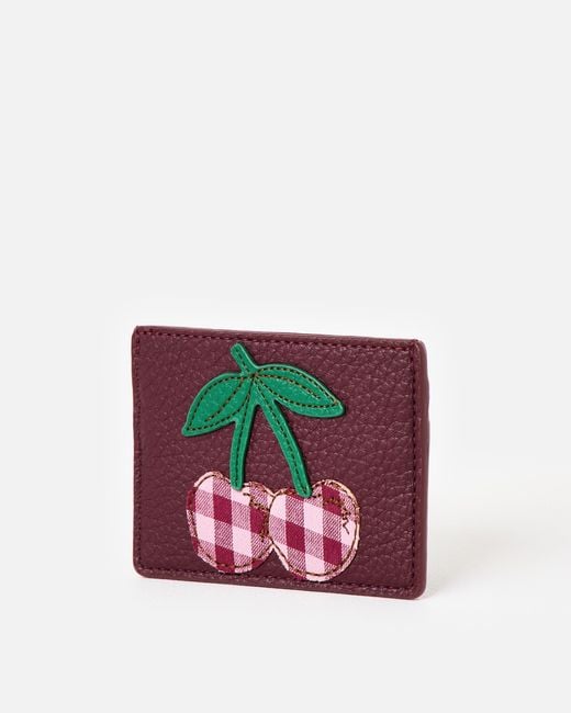 Oliver Bonas Red Burgundy Cherry Card Holder