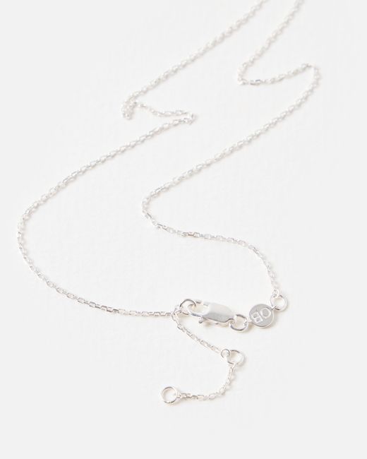 Oliver Bonas White Blossom Opalite Flower Pendant Necklace