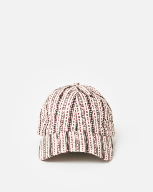 Oliver Bonas Pink Monochrome Floral Bow Cap Hat