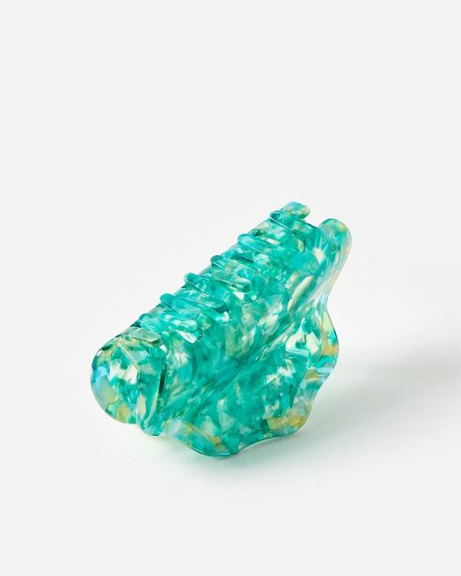Oliver Bonas Blue Harriet Marbled Resin Hair Claw Clip