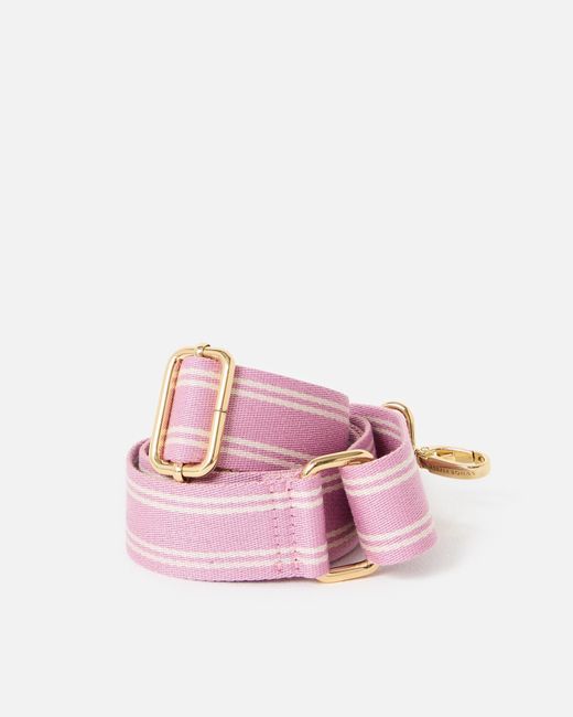 Oliver Bonas Pink & White Striped Crossbody Bag Strap