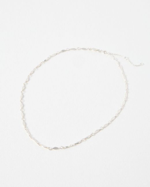 Oliver Bonas White Mariana Link & Loop Chain Necklace