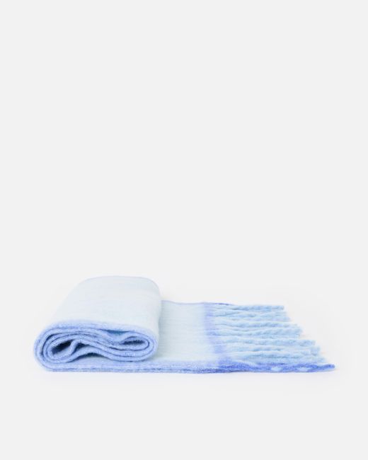 Oliver Bonas Blue Light Side Stripe Heavyweight Scarf