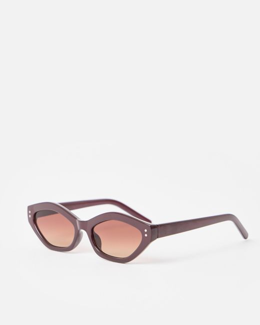 Oliver Bonas Pink Chocolate Angled Sunglasses