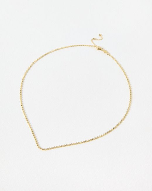 Oliver Bonas White Demi Disc Chain Necklace