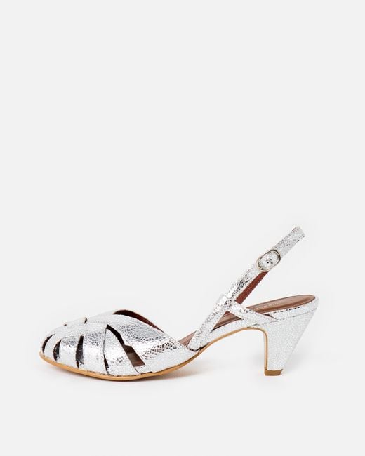 Anonymous Copenhagen Natural Banie 50 Metallic Heels, Size 3