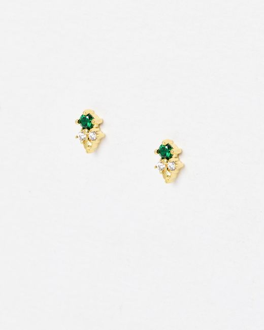 Oliver Bonas Blue Cara Stone Cluster Stud Earrings