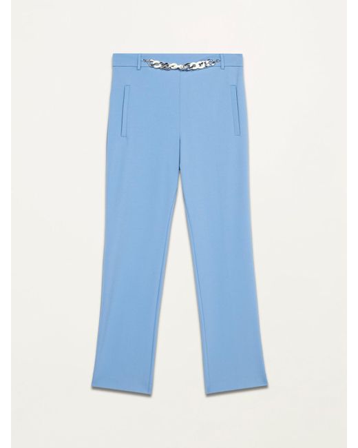 Pantaloni in punto milano con catena di Oltre in Blue