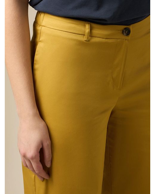 Pantaloni cropped con risvolto di Oltre in Yellow