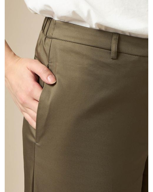 Pantaloni cropped con risvolto di Oltre in Natural