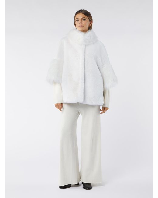Cappotto in pelliccia sintetica di Oltre in Bianco | Lyst