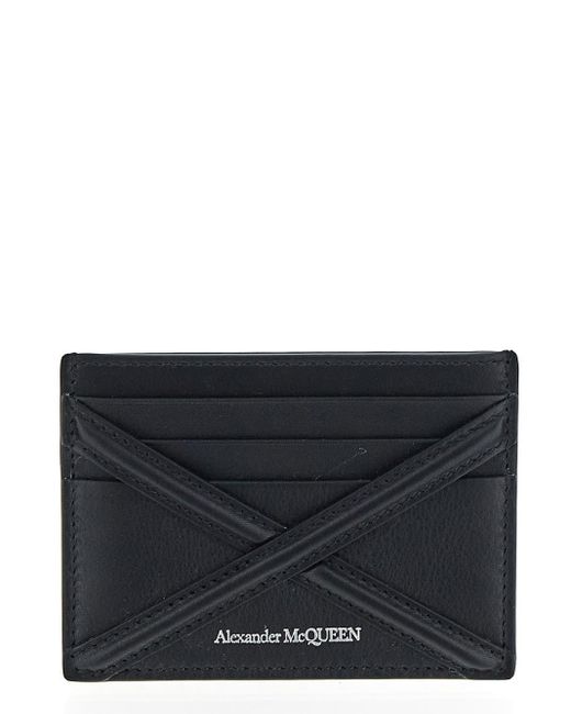 Alexander McQueen Black Card Holder Smallleathergoods for men