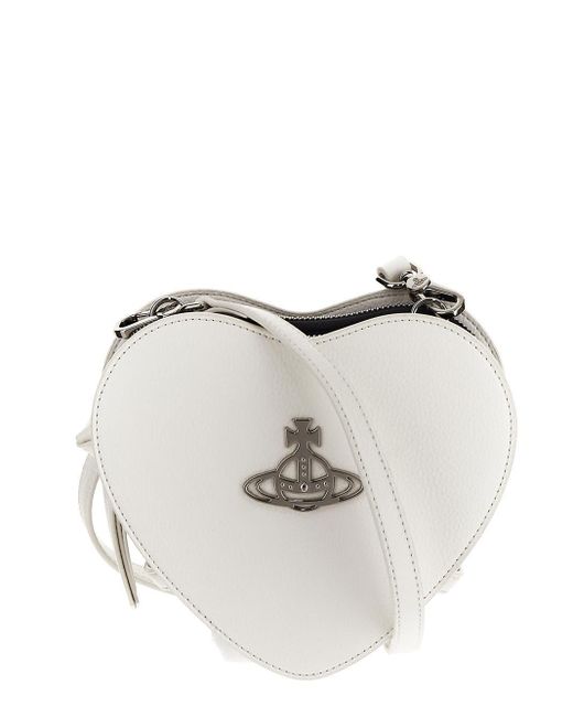 Vivienne Westwood White Louise Heart Crossbody Bag