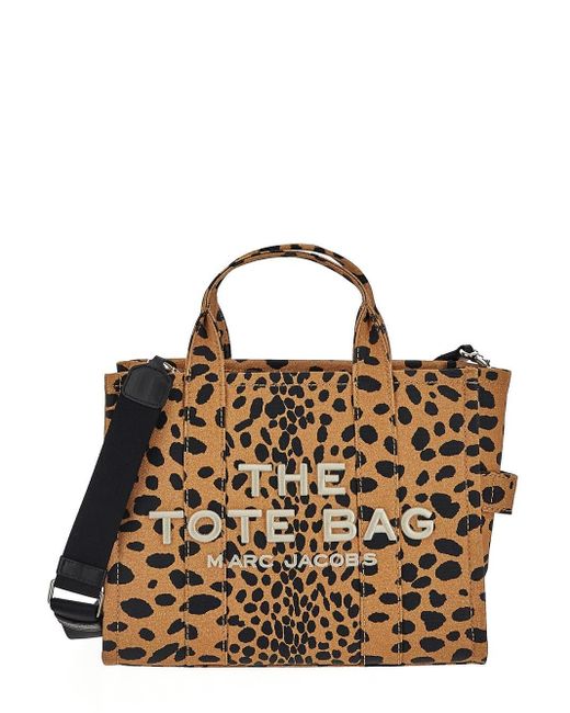 Marc Jacobs Metallic Borsa The Medium Cheetah Canvas Tote