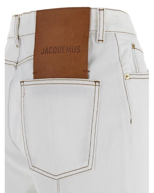 Jacquemus White Le De-Nimes Court Jeans