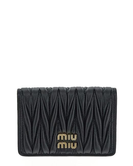 Miu Miu Black Logo Wallet