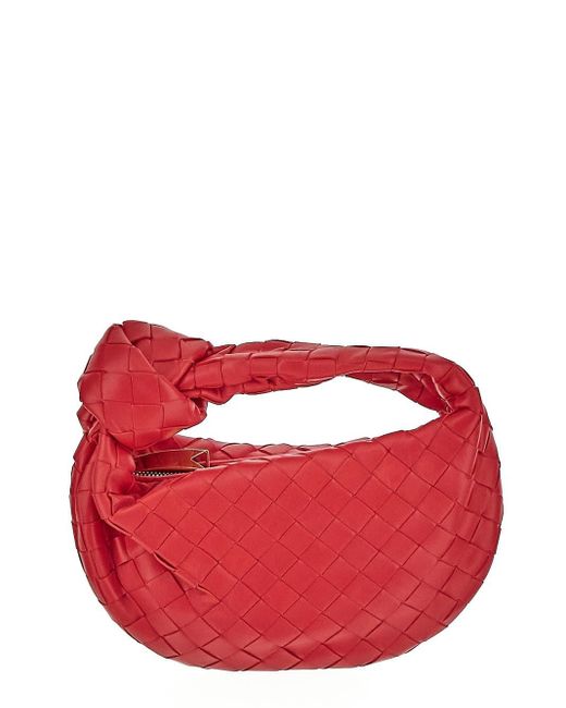 Bottega Veneta Red Mini Jodie Hobo Bag