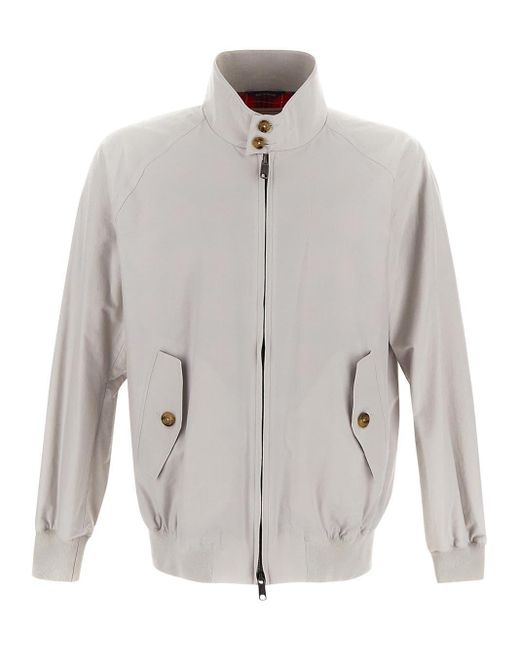 Baracuta White Cotton Jacket for men