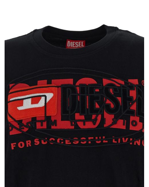 DIESEL Black T-Shirts And Polos for men