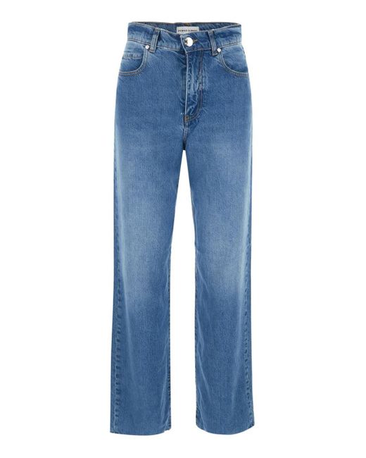 Pinko Wilma Wide-leg Jeans in Blue | Lyst
