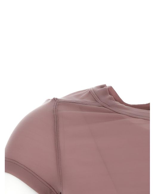 Rick Owens Pink Cropped T-Shirt