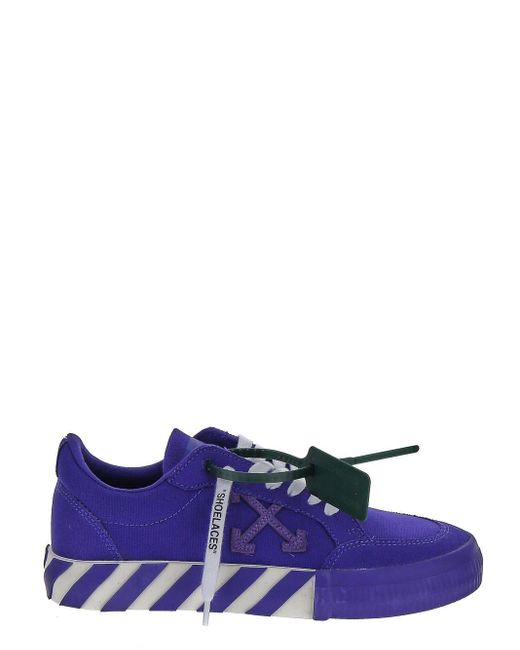 Off-White c/o Virgil Abloh Purple Low Vulcanized Sneakers
