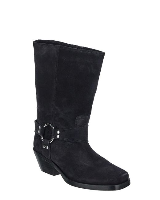 Isabel Marant Black Antya Suede Biker Boo