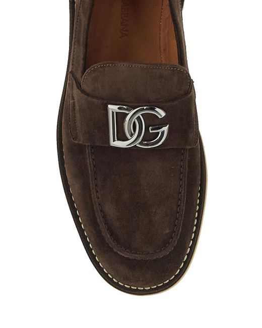 Dolce & Gabbana Brown Logo Loafer for men