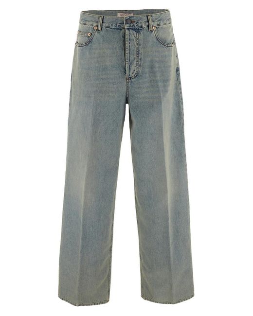 Valentino Gray Regular Jeans for men