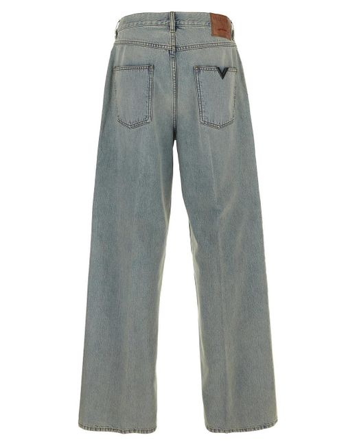 Valentino Gray Regular Jeans for men