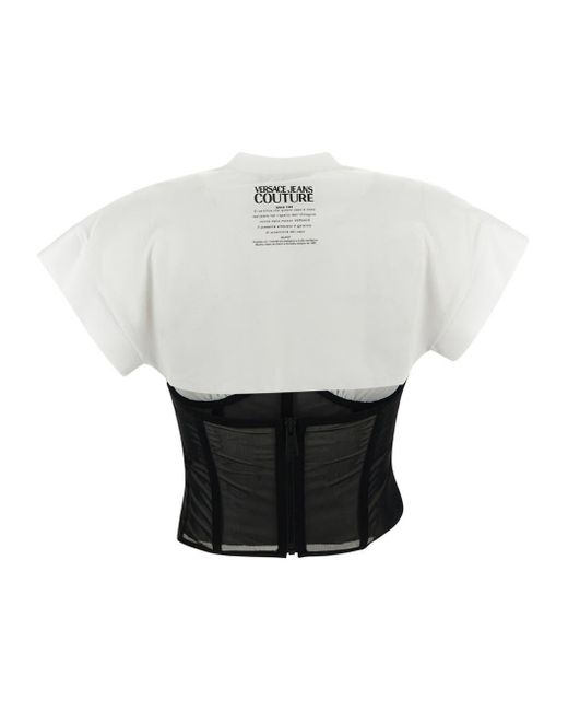 Versace White Bustier Top