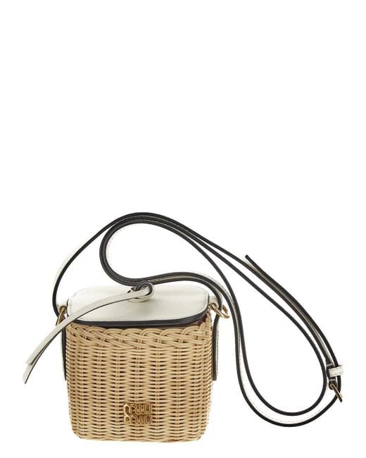Miu Miu Natural Mini Basket Bag