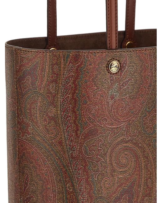 Etro Brown Medium Essential Bag With Clutch