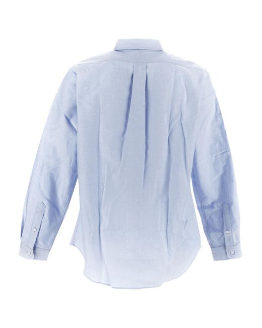 KENZO Blue Cotton Shirt for men