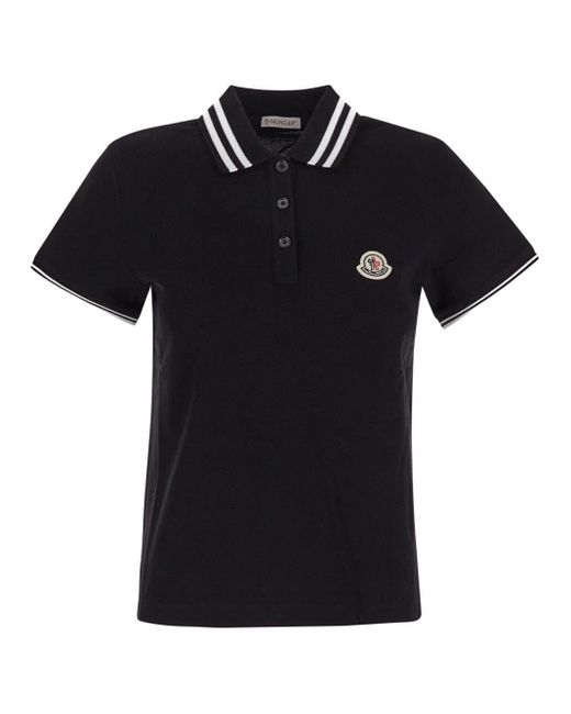 Moncler Logo Polo in Black Lyst UK