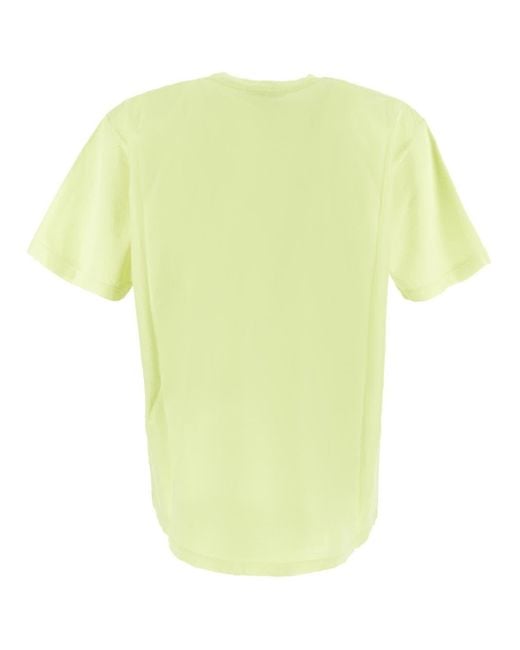 Stone Island Yellow Logo T-shirt for men